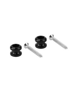 Boston straplock buttons black with screws BSLB-10-BK