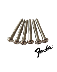 Set of 6 Fender tremolo bridge mounting screws nickel 001-6170-049 