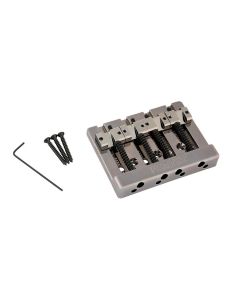 Fender Himass 4-string bass bridge with brass saddles black chrome 099-4411-400