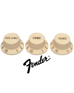 Fender stratocaster guitar knob set aged white 099-1369-000