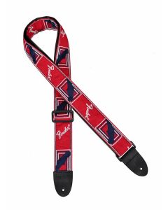 Fender 2" Strap Red Blue White Monogrammed 099-0682-000
