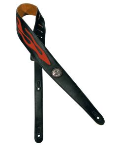 Gaucho Silhouet Series guitar strap flames GST-542-OR