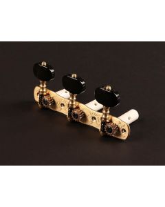 Gotoh gold machine heads for classical guitar with black buttons GTH15669