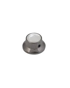 Guitar bell shaped knob black nickel with pearl inlay KBN-261