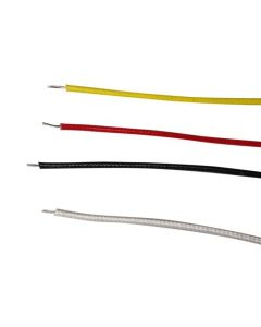 3 Meter (9.8 feet) guitar wiring cloth wire .22awg BLACK