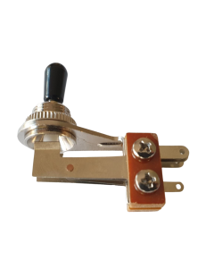 Guitar right angle 3 way toggle guitar switch chrome with black tip