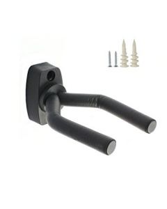 Guitar & Bass quality hook wall hanger black + screws