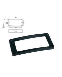 Humbucker mounting ring curved 7.7mm x 9.3mm black HPR-08-TBK