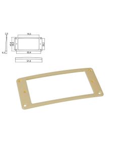 Humbucker ring curved 2,5mm x 5,2mm Ivory HPR-08-SCR