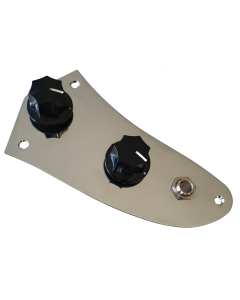 Jaguar guitar control plate set chrome + Jack pots and knobs