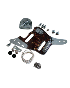 Jaguar guitar replacement hardware pickguard set brown tortoise