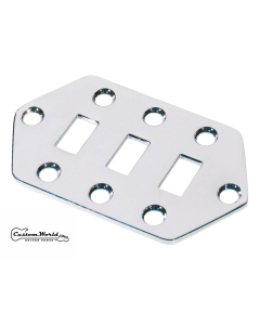 Jaguar slide switch plate chrome + screws fits fender