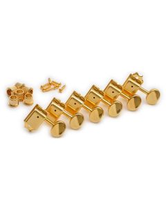 Kluson machine head tuners 6 in line gold for guitar M6NLG