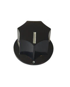 Large Jazz bass / Mustang metric knob skirted black KB-140-L