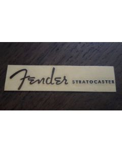 Fender "stratocaster" silver chrome metal logo sticker