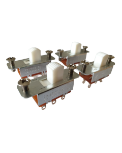 Set of 4 Jaguar slide switches with a white knob