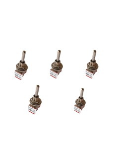 Set of 5 Mini switches 3 way ON OFF ON with 3 poles with a round bat
