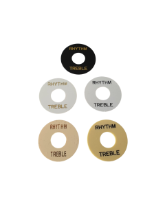Set of 5 Rhythm Treble toggle switch plates black white cream