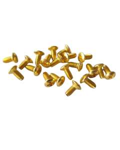 (20) Short M3 thread Jaguar Jazzmaster guitar slide switch screws gold