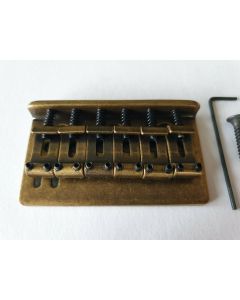 Strat / tele hardtail bridge relic antique brass 10.8mm