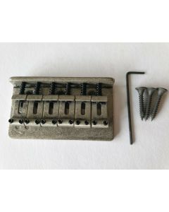 Strat / tele hardtail bridge relic antique silver 10.8mm