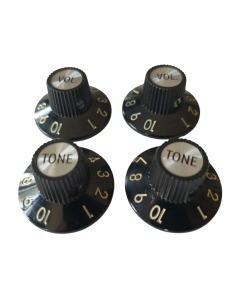 Telecaster 72 custom control knobs fits 1/4" CTS solid shaft set of 4