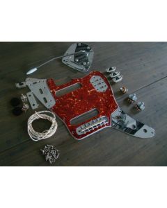 Jaguar replacement hardware pickguard wiring kit red tortoise