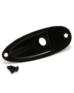 Quality stratocaster Jack ferrule black + screws JP-2-B