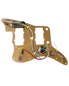 Jazzmaster 62 USA gold anodized pickguard with solderless pre wired wiring harness 