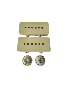 Jazzmaster covers and witch hat knobs set aged white (Ivory)