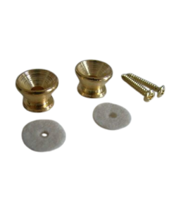 Vintage strap holders / buttons set gold for guitar and bass