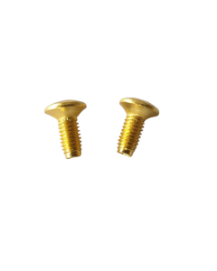 (2) Short M3 thread Jaguar Jazzmaster guitar slide switch screws gold
