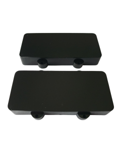 Jazzmaster pickup covers no holes black set fits Fender