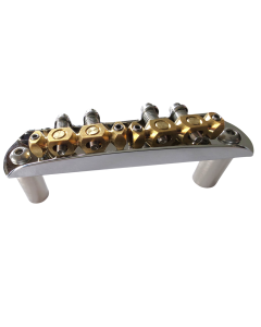 Jazzmaster Jaguar Mustang upgrade fixed bridge with brass adjustable saddles
