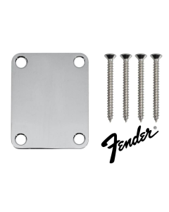 Genuine fender neck plate chrome + screws 099-1447-100