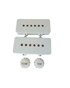 Jazzmaster covers and knobs set vintage white parchment