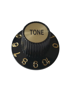 (1) Metric size witch hat knob black gold insert tone KG-260-T