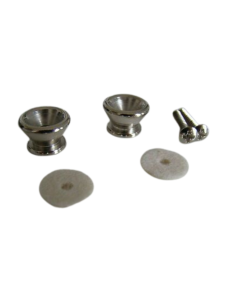 Vintage strap holders / buttons set chrome for guitar and bass