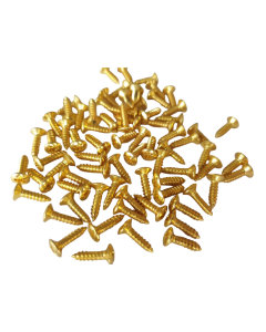 (100) countersunk pickguard mounting screws gold set