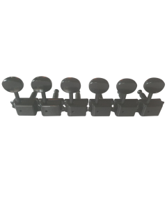 Guitar vintage style 6 in line machine head tuners black