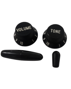 Jazzmaster AVRI black knob kit fits USA Fender