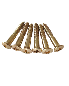 (6) Jaguar Jazzmaster tremolo mounting screws gold